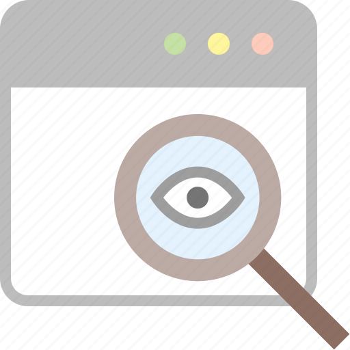 Analysis, audit, eye, magnifying glass, search, zoom icon - Download on Iconfinder