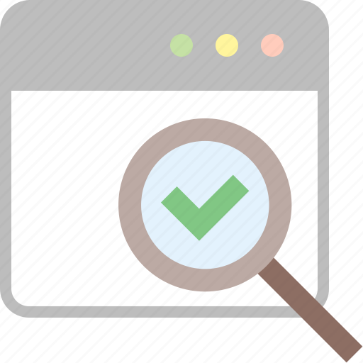 Audit, check, magnifying glass, search, verification, zoom icon - Download on Iconfinder