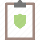 clipboard, guard, protection, security, shield