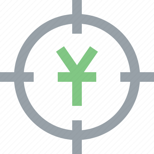 Aim, bullseye, earnings, goal, money, yuan icon - Download on Iconfinder