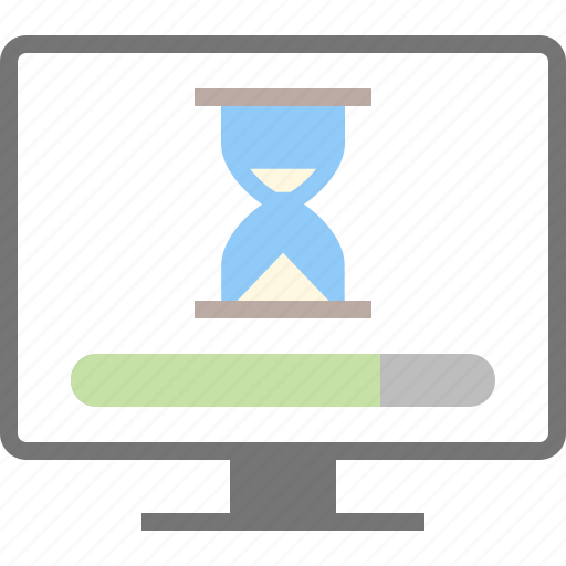 Bar, hourglass, loading, monitor, process, progress bar, wait icon - Download on Iconfinder