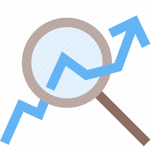 Analytics, chart, graph, magnifying glass, search engine, seo, traffic icon - Download on Iconfinder