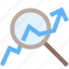 analytics, chart, graph, magnifying glass, search engine, seo, traffic 