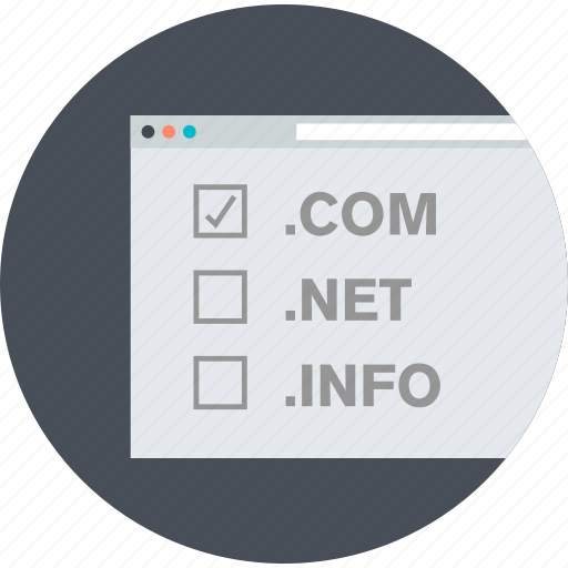 Domain, hosting, internet, registration, round, website icon - Download on Iconfinder