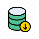database, download, memory, server, storage