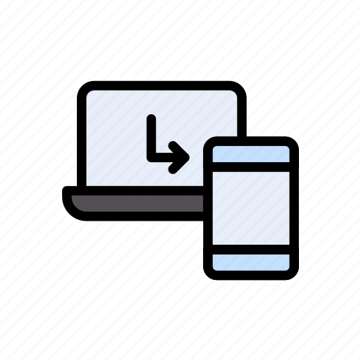 Datatransfer, filesharing, gadget, laptop, mobile icon - Download on Iconfinder