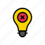 bulb, cancel, creative, idea, strategy 