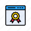 achievement, award, browser, medal, webpage 