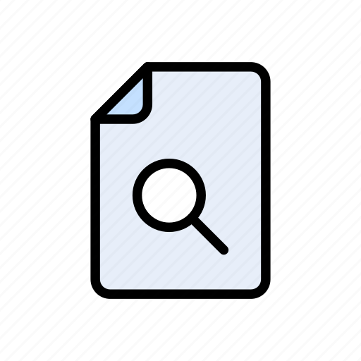 Document, file, magnifier, search, seo icon - Download on Iconfinder