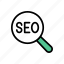 magnifier, marketing, online, search, seo 