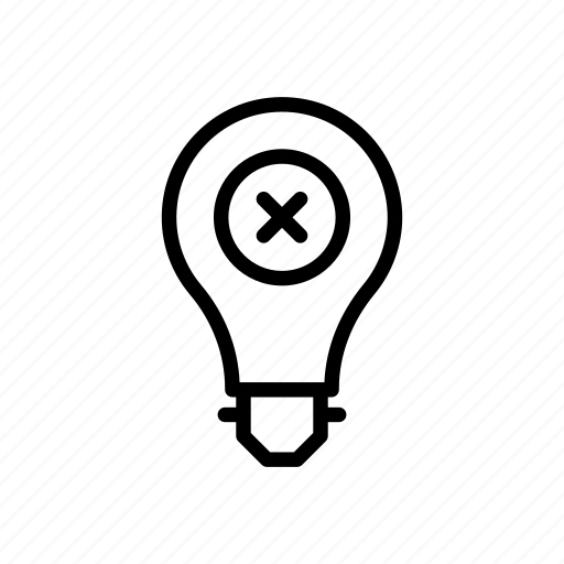 Bulb, cancel, creative, idea, strategy icon - Download on Iconfinder