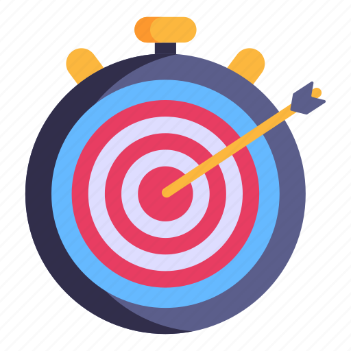 Seo targeting, target time, time goal, schedule, watch icon - Download on Iconfinder