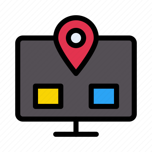 Location, online, map, seo, screen icon - Download on Iconfinder