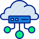cloud, server, computer, connection, database