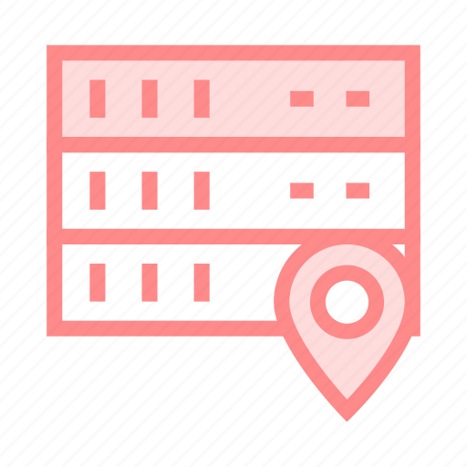 Database, datacenter, location, mainframe, map icon - Download on Iconfinder