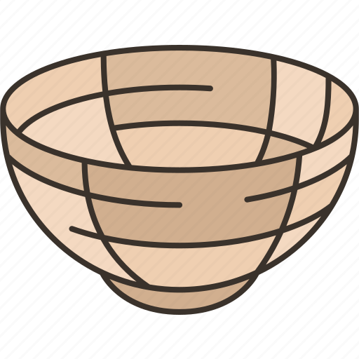 Bowl, bamboo, wood, dining, household icon - Download on Iconfinder