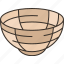 bowl, bamboo, wood, dining, household 