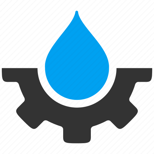 Drop, ecology, engineering, gear, liquid, technology, water service icon - Download on Iconfinder