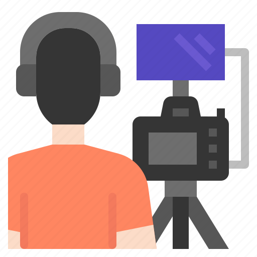 Camera, footage, video, filmmaker, cameraman, photographer, event photo and videographer icon - Download on Iconfinder