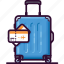 bag, baggage, luggage, ticket, tourism, travel 