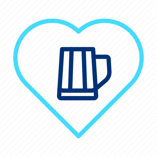 Beer, glass, heart, love, hop, mug, alcohol icon - Download on Iconfinder