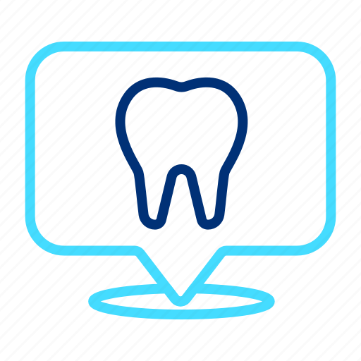 Location, dentist, tooth, dental, pin, map, navigation icon - Download on Iconfinder