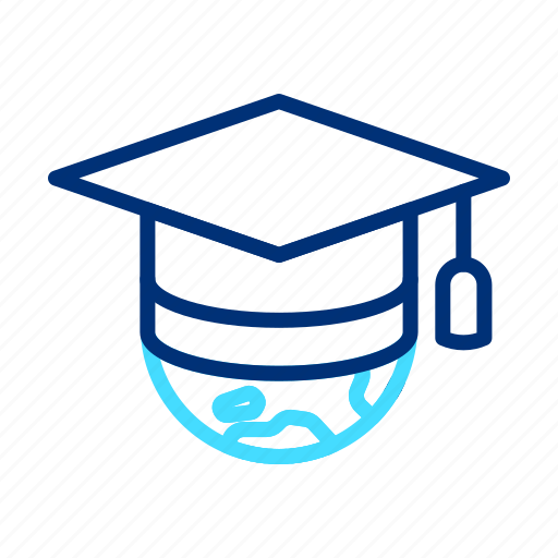 Education, graduation, cap, hat, globe, world, university icon - Download on Iconfinder