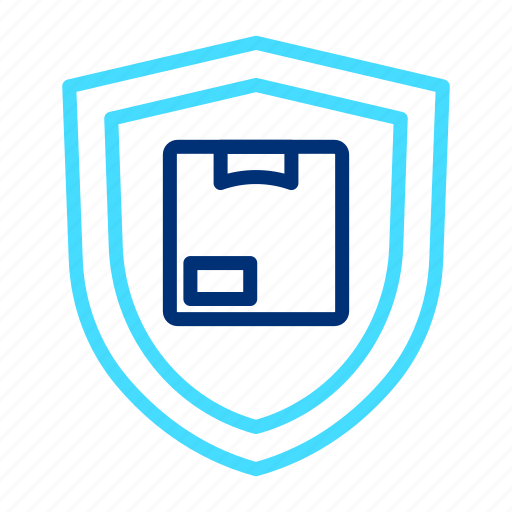Shield, delivery, shipping, box, package, cargo, insurance icon - Download on Iconfinder