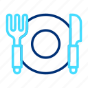 plate, fork, knife, cutlery, dinner, hotel, service, motel