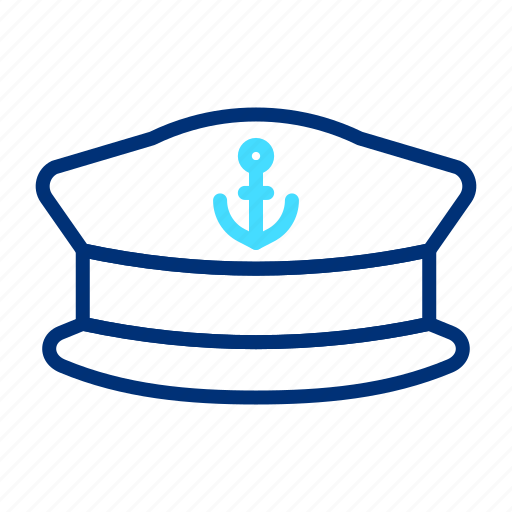 Hat, captain, sailor, anchor, sea, cap, boat icon - Download on Iconfinder