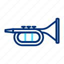 trumpet, music, instrument, sound, medieval, flag, fife, horn