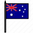 australia, country, flag, international, nation
