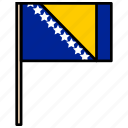bosnia, country, flag, international, nation