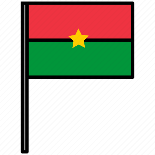 Burkina, country, flag, international, nation icon - Download on Iconfinder