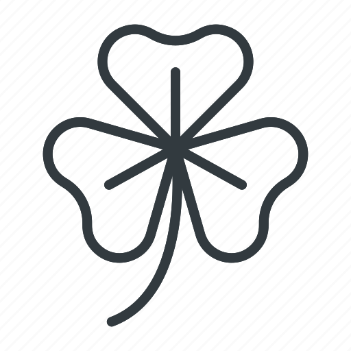 Clover, leaf, trefoil, shamrock, saint, patrick, irish icon - Download on Iconfinder