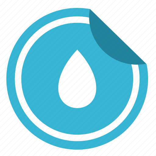 Drink, drop, label, sticker, water icon - Download on Iconfinder