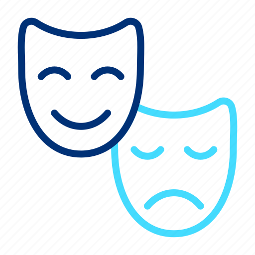 Comedy, theater, mask, drama, theatrical, sad, tragedy icon - Download on Iconfinder