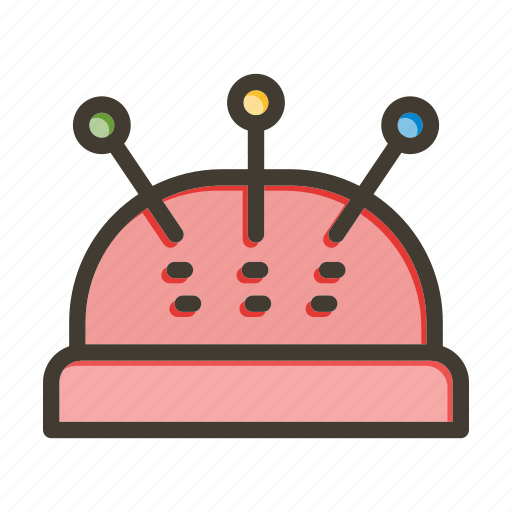 Pin cushion, sewing, pin, needle cushion, needle holder icon - Download on Iconfinder