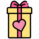 box, gift, heart, present