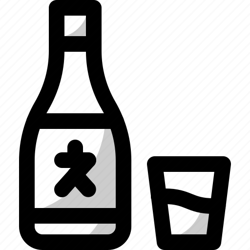 Soju, alcohol, liquor, bottle, korean, beverage, drink icon - Download on Iconfinder