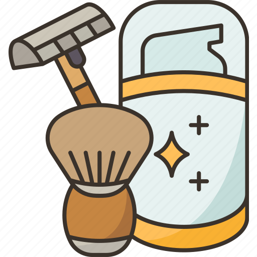 Shaving, razor, brush, foam, supplies icon - Download on Iconfinder