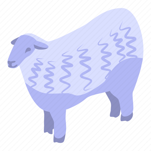 Baby, cartoon, heart, isometric, retro, sheep, white icon - Download on Iconfinder