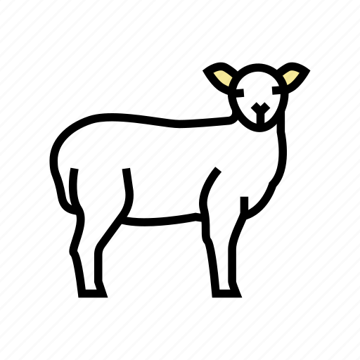 Lamb, domestic, farm, animal, sheep, breeding icon - Download on Iconfinder