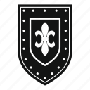 decoration, medal, medieval, ornate, shape, shield, silhouette
