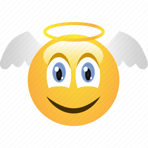 Angel, cheerful, cute, emoticon, saint, smile, smiley icon - Download on Iconfinder