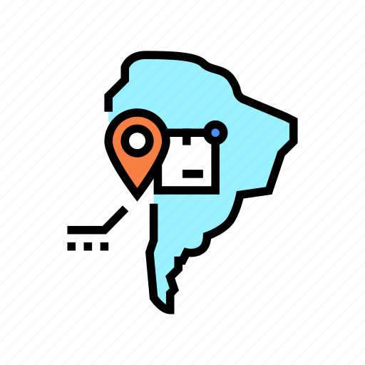 South, america, shipment, tracking, international, middle icon - Download on Iconfinder