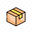 box, colored, delivery, package, shipping 