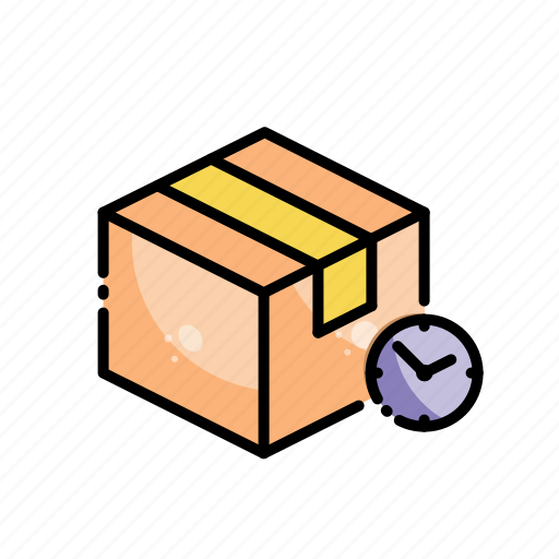 Clock, colored, fast, package, time icon - Download on Iconfinder
