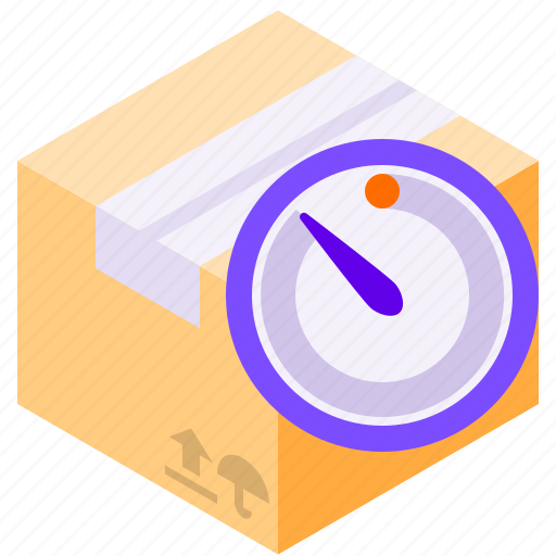 Box, delivery, shipping, timer icon - Download on Iconfinder