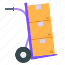 cart, delivery, items, trolley